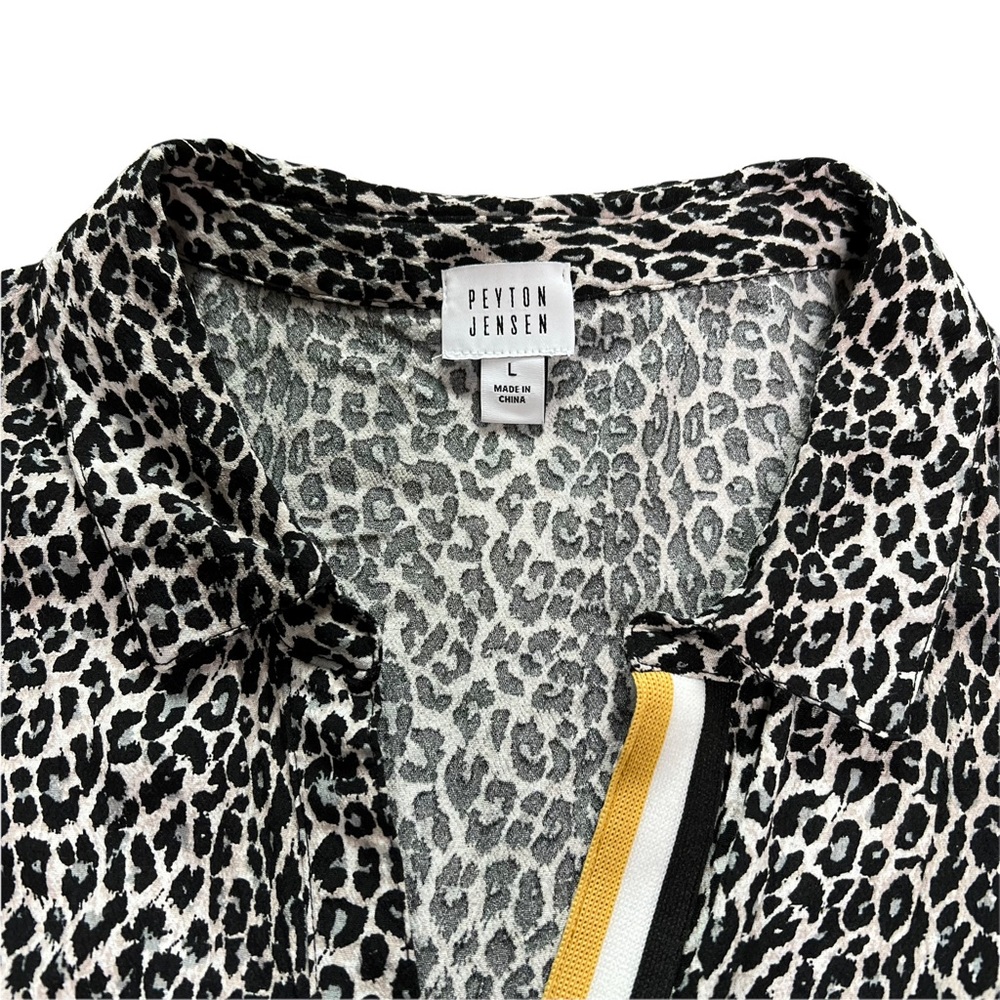 Peyton Jensen Kendra Leopard Print Button Down - image 6